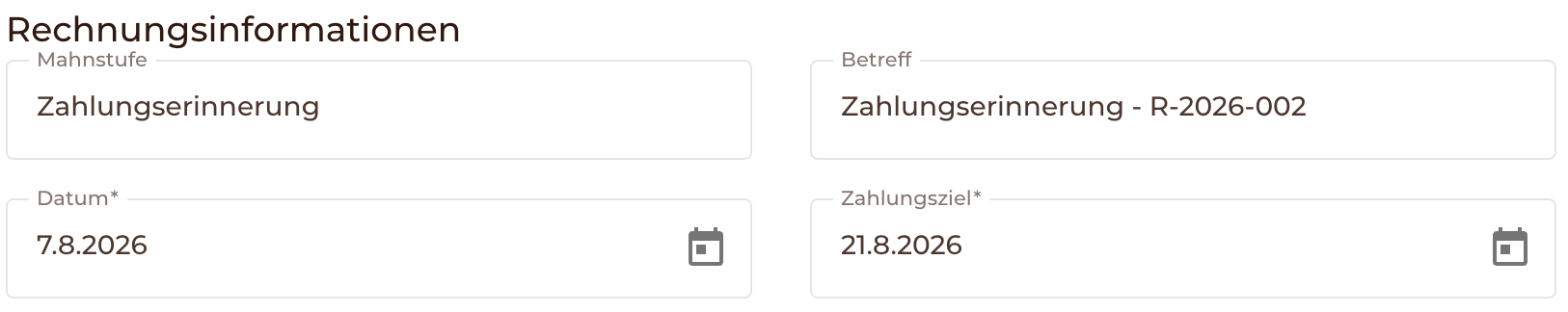 Die ersten Felder füllen sich von alleine aus, je nachdem, welche Meinungsstufe es gerade ist. 