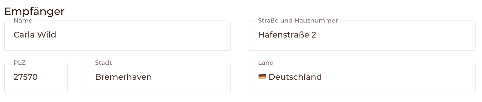 Der Empfänger zieht sich automatisch aus der Rechnung. 
