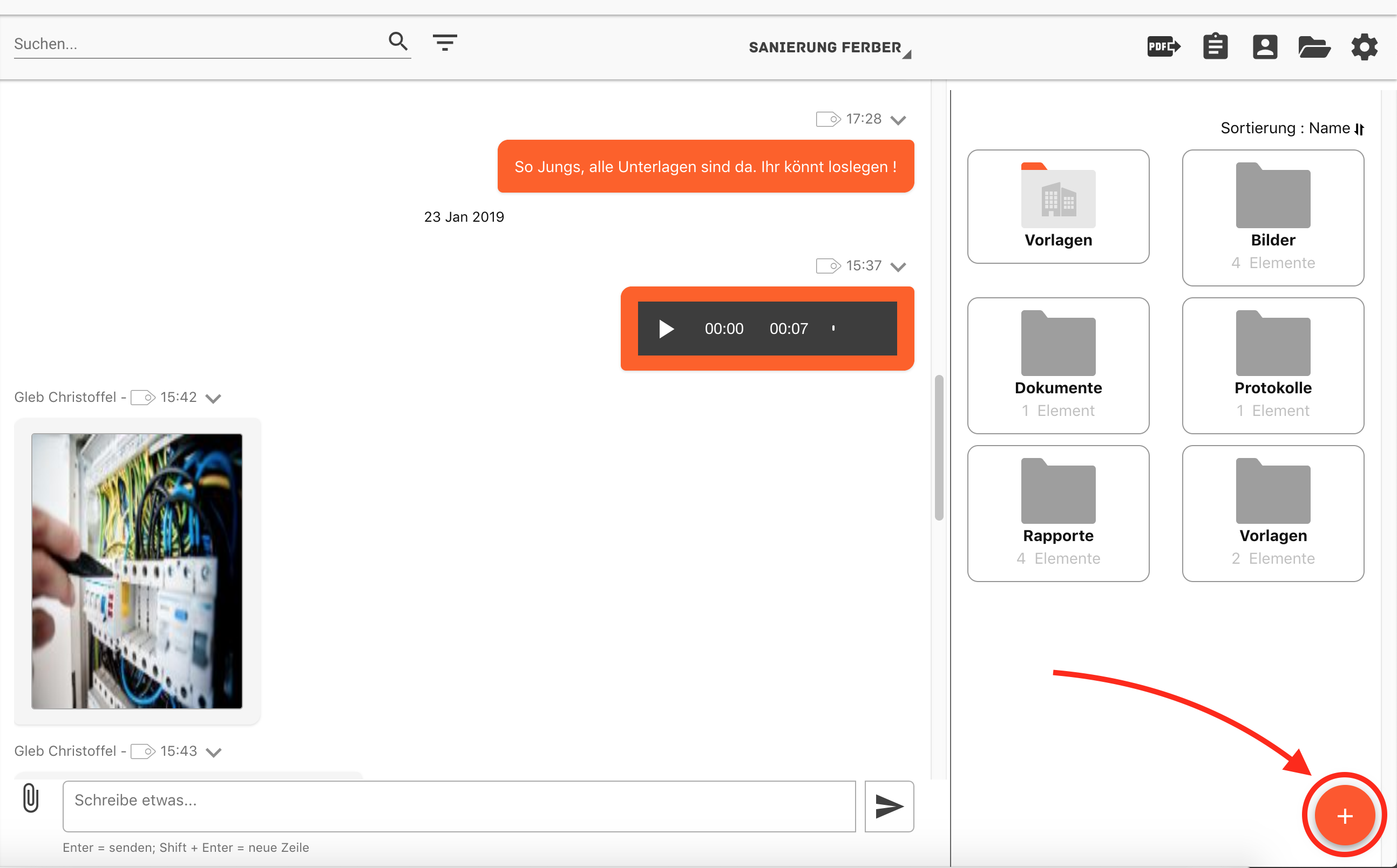 [WEB] Dateien in die Dateiablage hochladen – Help Center